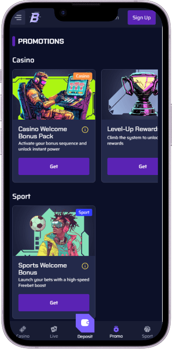 Bonuspagina van Betory Casino