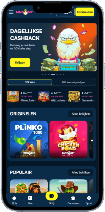 Homepage van FanoBet Casino