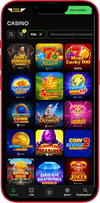 HolyLuck Casino op mobiel