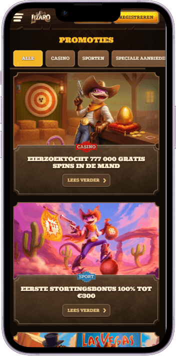Bonuspagina van Lizaro Casino