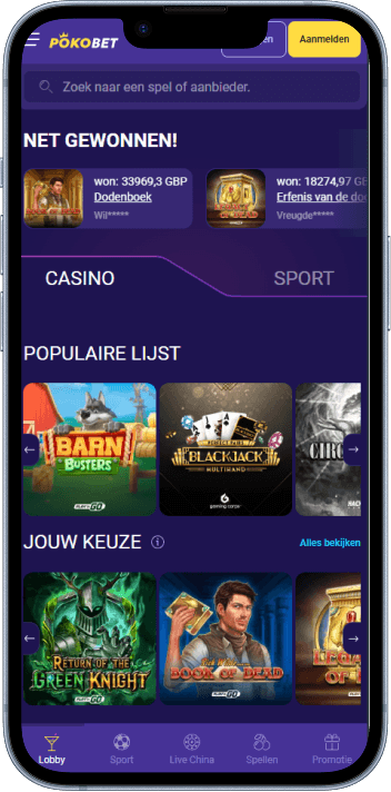 Homepage van PokoBet Casino
