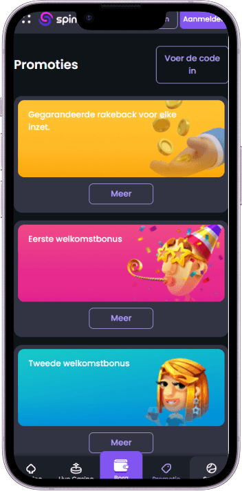 Bonuspagina van SpinyBet Casino